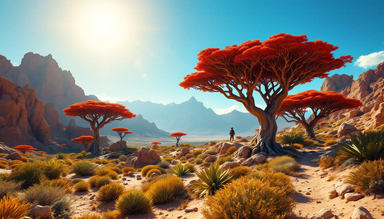 découvrez les beautés uniques de l'île socotra au yémen tout en comprenant les risques liés à la sécurité, au climat et à l'environnement pour préparer au mieux votre voyage.