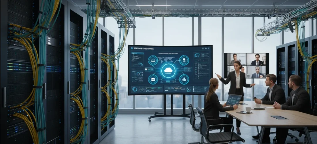 Plateforme Thothd exploitant la fibre optique pour la supervision réseau, le cloud et la VoIP en entreprise